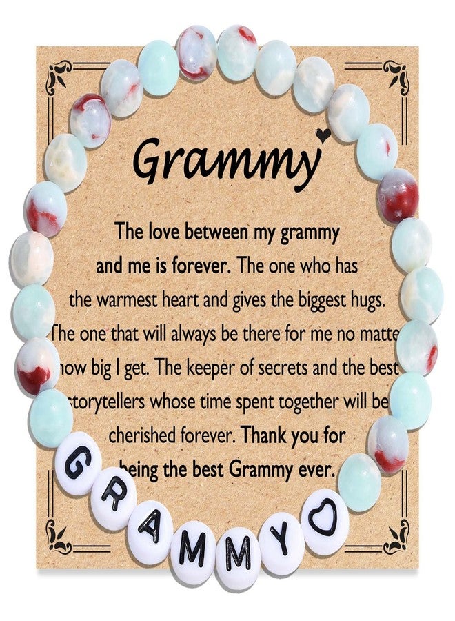 FIEEFX Grammy Gifts, Grammy Bracelet, Mother's Day Valentines Christmas Birthday Gifts for Grandma, Stocking Stuffers for Women Adults - Image 1